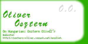 oliver osztern business card